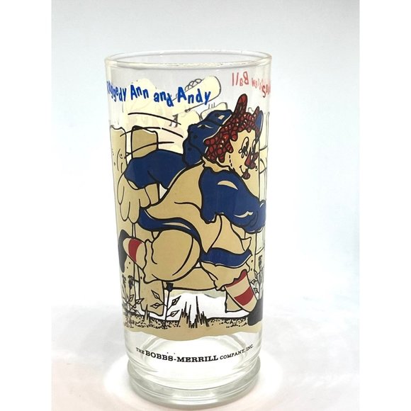 Vintage Raggedy Ann and Andy Collectible Drinking Glass - Picture 2 of 5